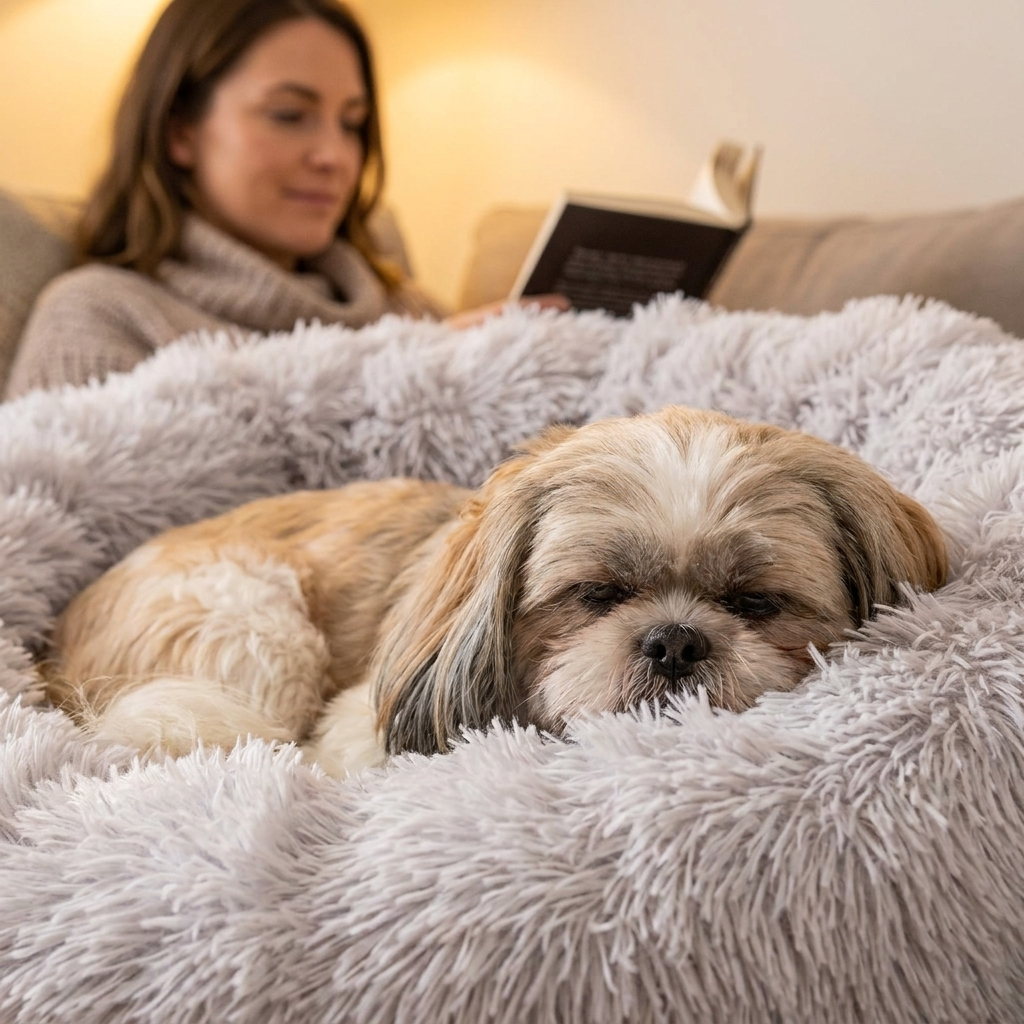 Deep plush that soothes anxious pups