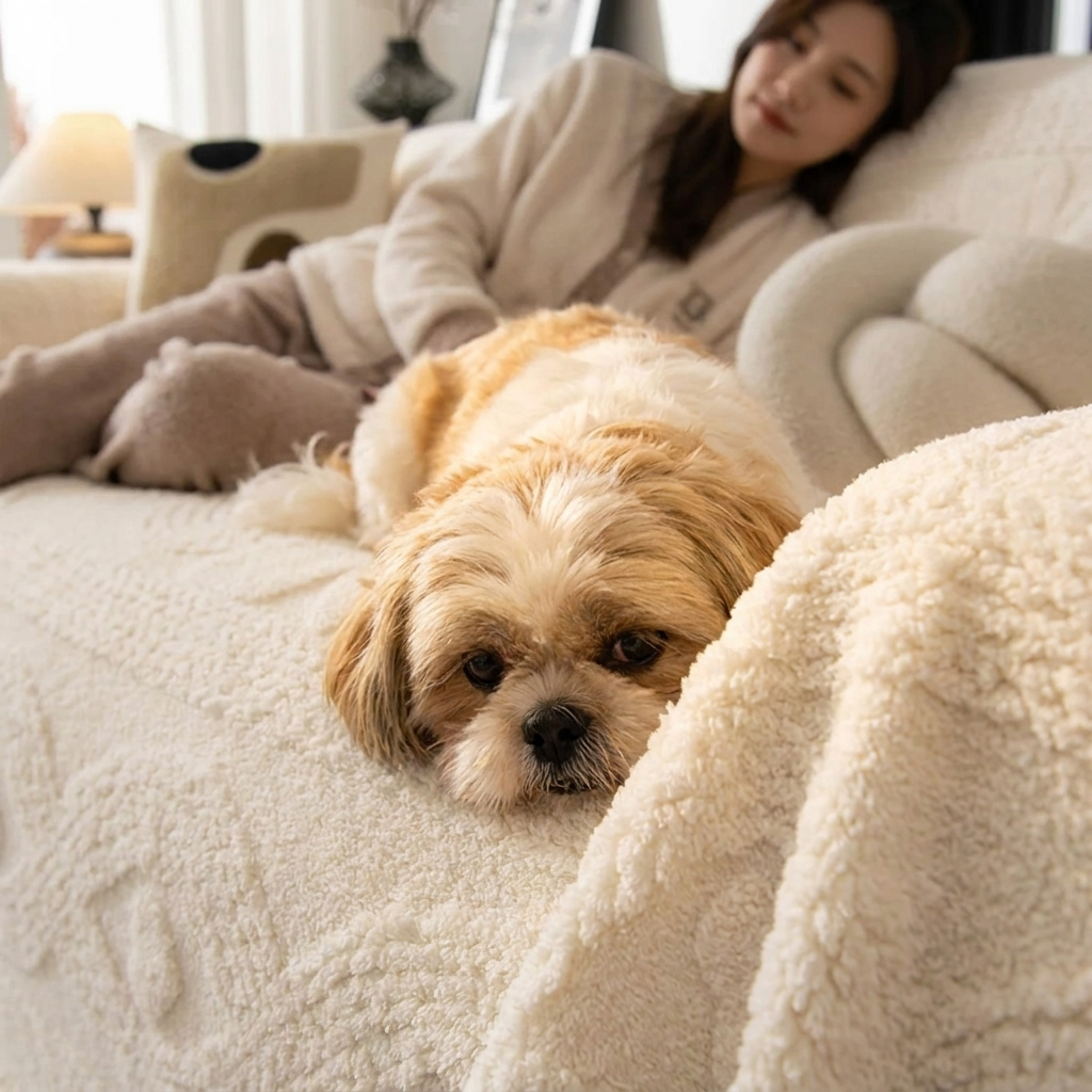 Cozy chenille that protects your couch