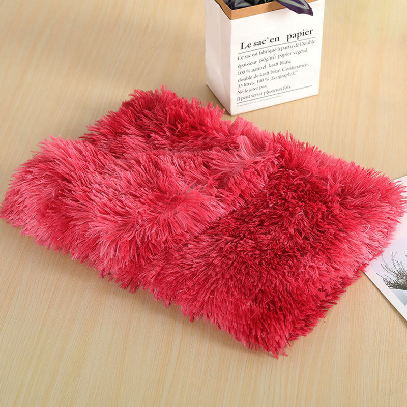 Velvet plush dog blanket in Red
