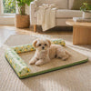 Small dog settling on the Zest cooling bolster dog bed
