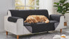 Otter Waterproof Dog Blanket – Golden Retriever resting on the black quilted protector