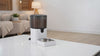 Chef smart automatic dog feeder dispensing a meal for a dog