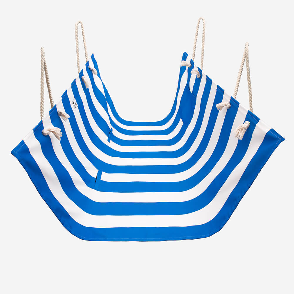 Wander Santorini blue-stripe car seat hammock cover