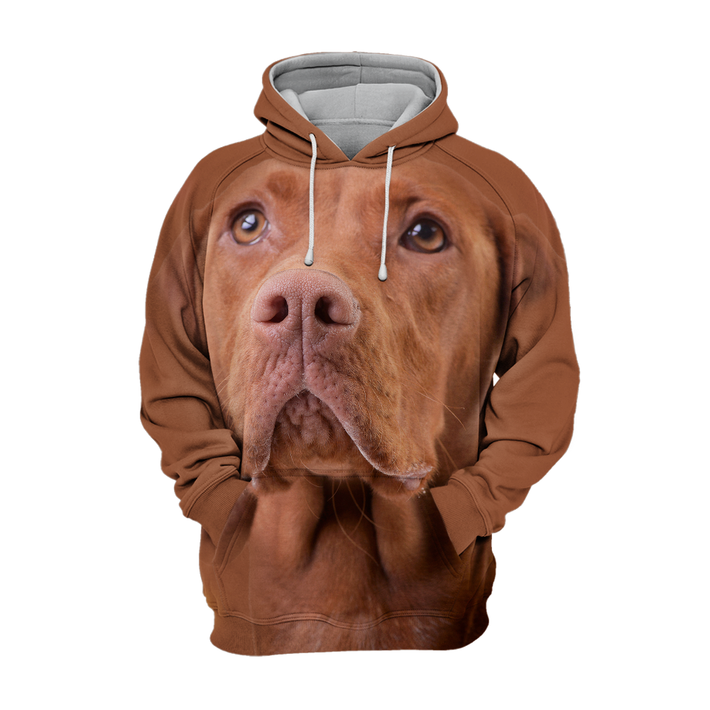 Vizsla big-face hoodie, front print