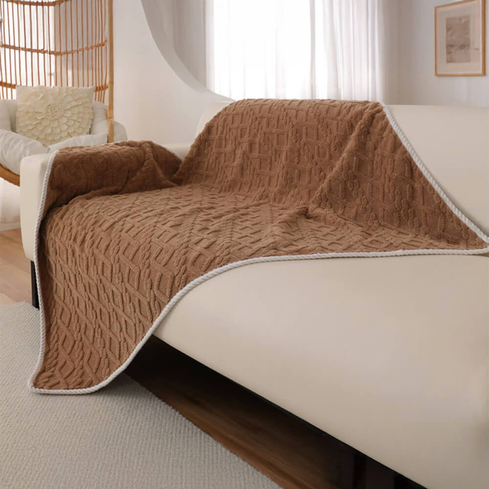Drift Waterproof Pet Blanket — blanket protecting a sofa from spills and pet hair